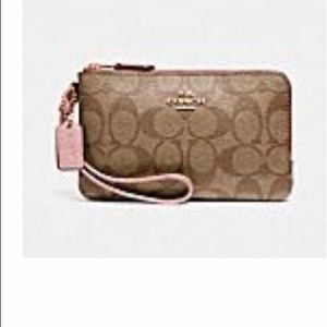 100% Authentic Coach Double Wristlet